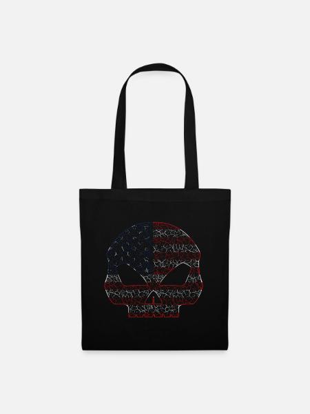 Skull USA - Stoffbeutel - Schwarz