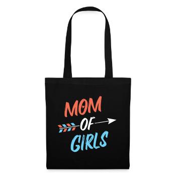 mère de filles - Sac en tissu - noir - Devant