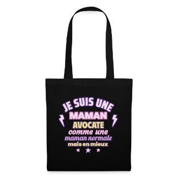 Maman avocate, cadeau fête des mères,Noël - Sac en tissu - noir - Devant