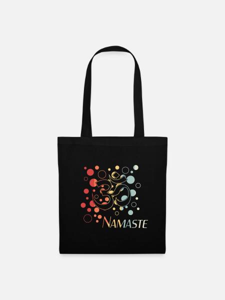 Namaste Yoga - Stoffbeutel - Schwarz