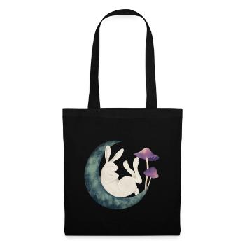 Rabbit on the moon - Tote Bag - black - Front