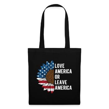 Love America or Leave America Proud Patriotic - Tote Bag - black - Front