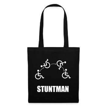 Handicap fauteuil roulant handicap noir humour - Sac en tissu - noir - Devant