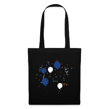 Ballons colorés - Sac en tissu - noir - Devant