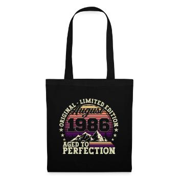 Original Août 1986 36th Birthday Fun Gift - Sac en tissu - noir - Devant
