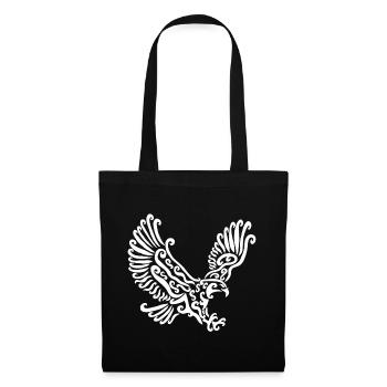 Weißer Adler - Stoffbeutel - Schwarz - Vorne