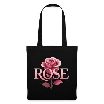 Rose - Cool Botanical Logo - Tote Bag - black - Front