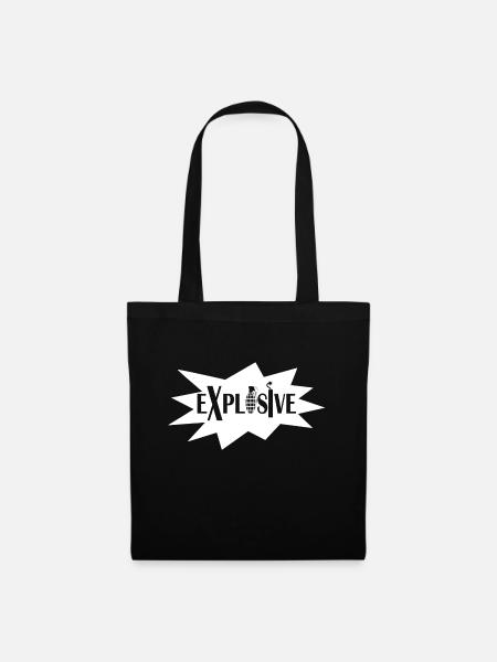 Explosive Design weiss - Stoffbeutel - Schwarz