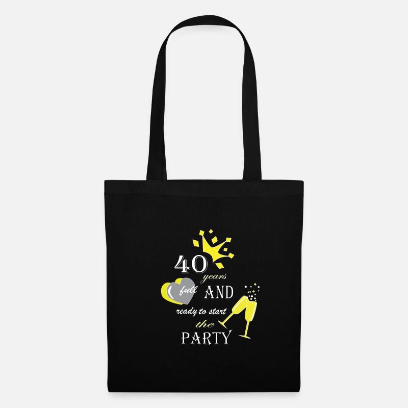 40 Jahre - Stoffbeutel - Schwarz