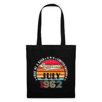 Awesome since July 1962 60th Birthday Men's Fun - Tote Bag - black - Front