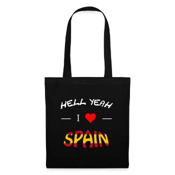 Hell Yeah i love Spain - Stoffbeutel - Schwarz - Vorne