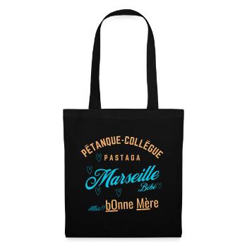 Marseille Fun Tee - Sac en tissu - noir - Devant
