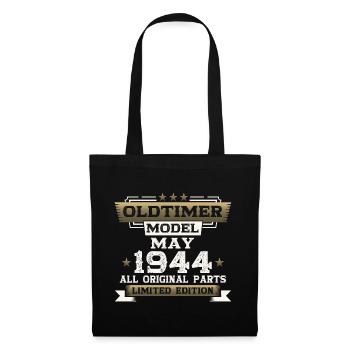 80e anniversaire homme Vintage Mai Vintage 1944 - Sac en tissu - noir - Devant