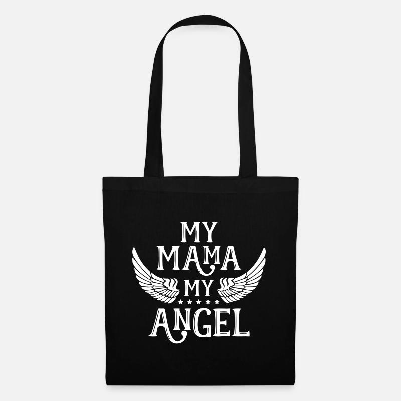 My Mama my Angel - Stoffbeutel - Schwarz