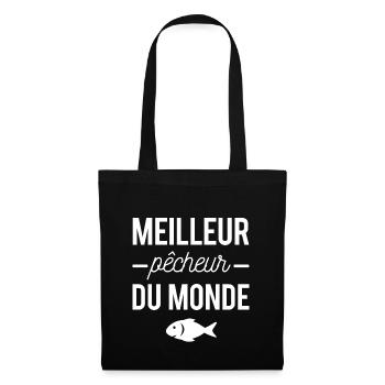 Meilleur pêcheur du monde - Sac en tissu - noir - Devant