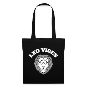 Leo Vibes Astrologe - Stoffbeutel - Schwarz - Vorne