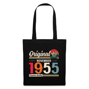 70. Geburtstag Legende November 1955 Jahrgang 55 - Stoffbeutel - Schwarz - Vorne