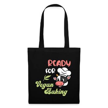 Prêt pour la cuisson végétalienne - Sac en tissu - noir - Devant