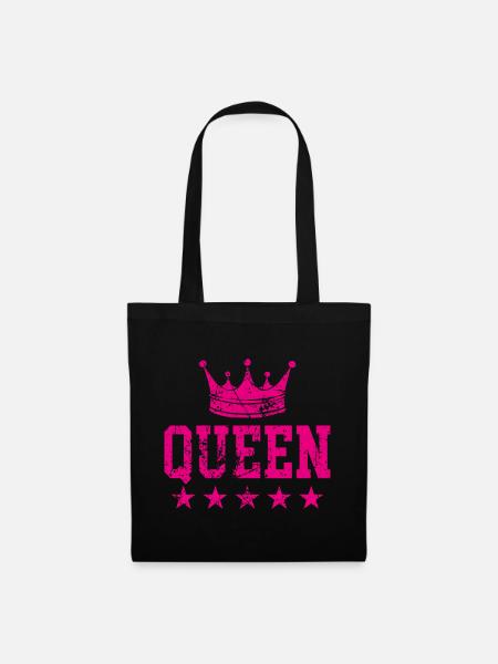 Queen Krone - Stoffbeutel - Schwarz