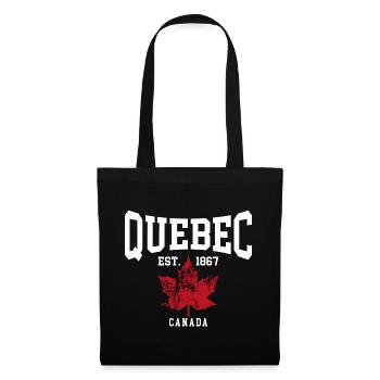 Quebec - Stoffbeutel - Schwarz - Vorne