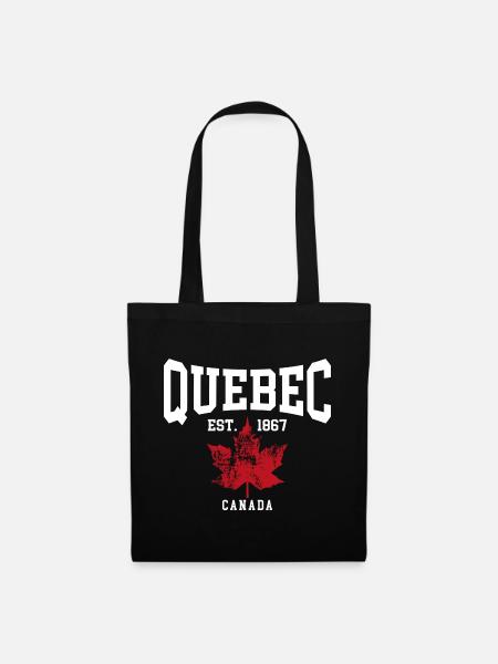 Quebec - Stoffbeutel - Schwarz