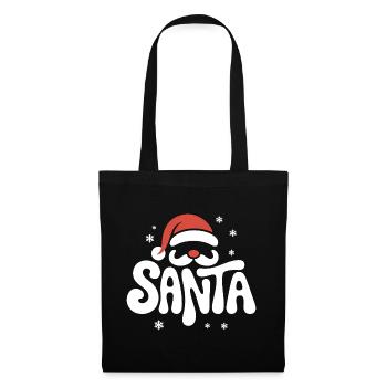 Weihnachtsmann - Cooles Vintage Comic Logo - Stoffbeutel - Schwarz - Vorne