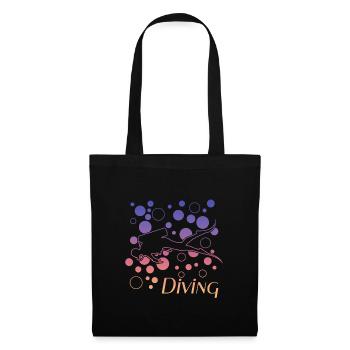 diving tauchen - Stoffbeutel - Schwarz - Vorne