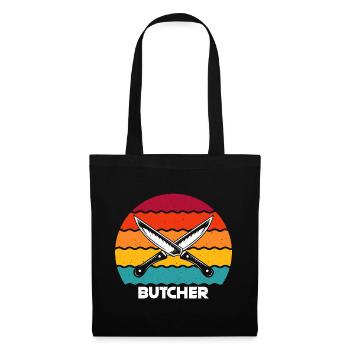 Butcher Butcher Butcher Butcher's Shop Gift - Tote Bag - black - Front