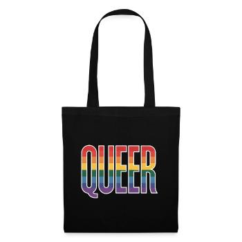 Queer - Cool queer Rainbow Logo - Tote Bag - black - Front