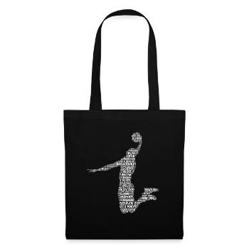 Basketball Slam Dunk Assist Steal Rebound Geschenk - Stoffbeutel - Schwarz - Vorne
