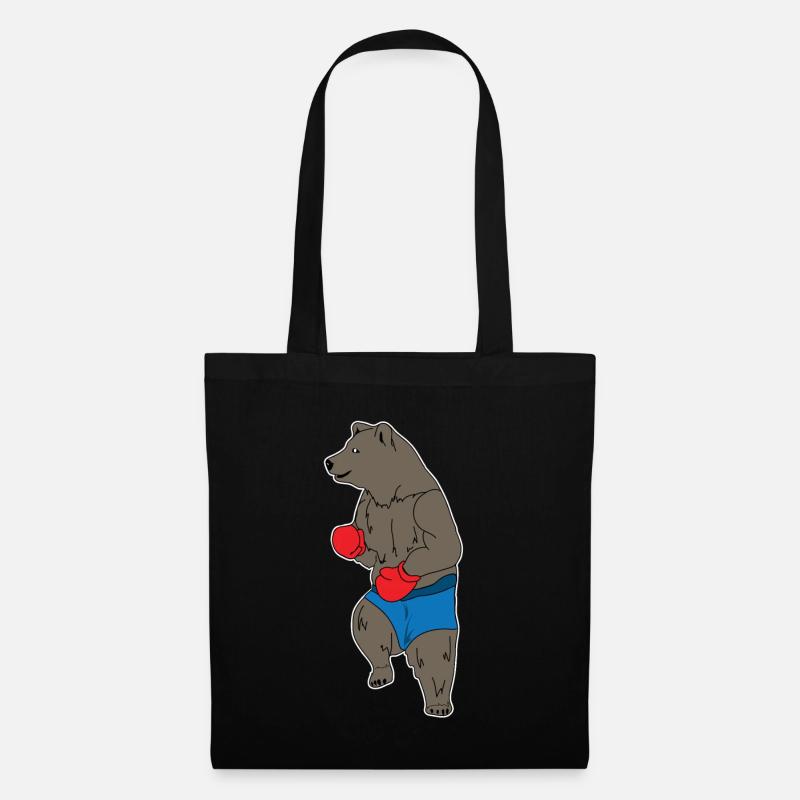 Boxing bear - Tote Bag - black