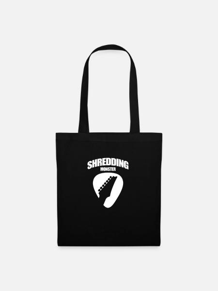 Gitarre E-Gitarre Shredding Monster Geschenk - Stoffbeutel - Schwarz