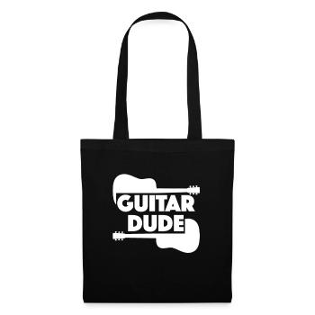 Akustik Gitarre Rock Blues Jazz Musiker Geschenk - Stoffbeutel - Schwarz - Vorne