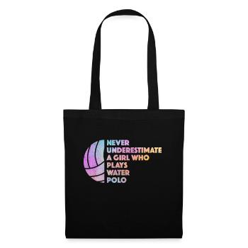 01594 water polo girl wasserball sWaswimmers swimm - Stoffbeutel - Schwarz - Vorne