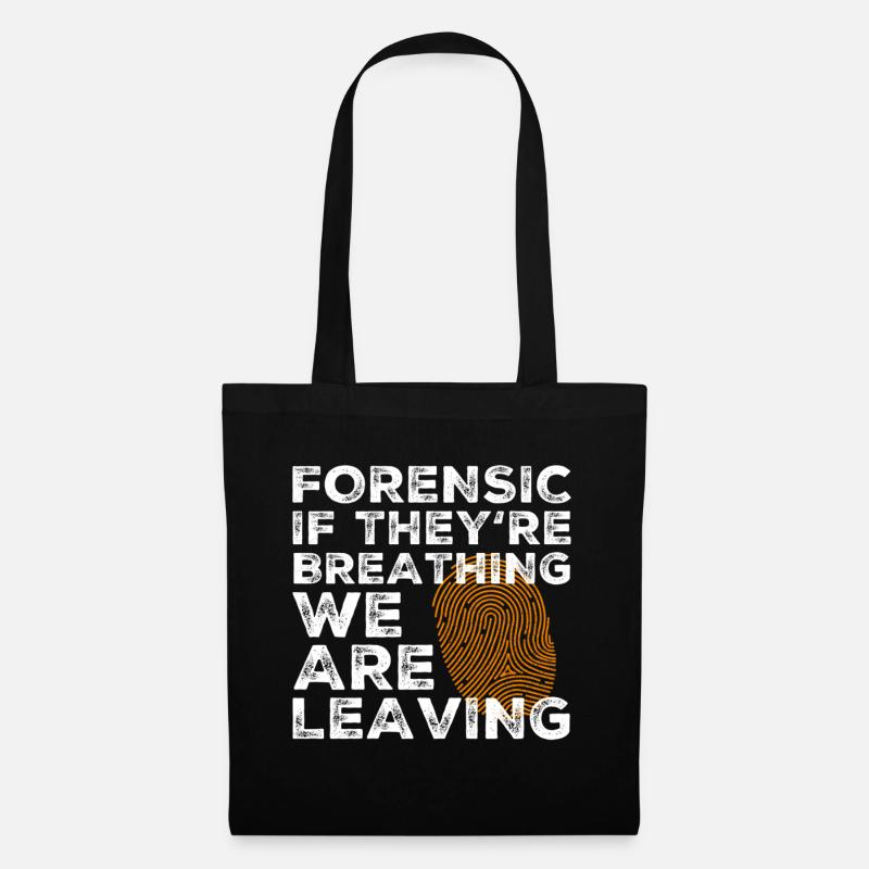 Forensik Spurensicherung Kriminaltechnik Geschenk - Stoffbeutel - Schwarz