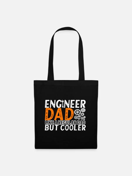Ingegnere Ingegnere Meccanico Ingegnere Civile - Borsa di stoffa - nero