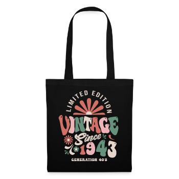 1943 Birthday 80 Years Vintage Groovy - Tote Bag - black - Front