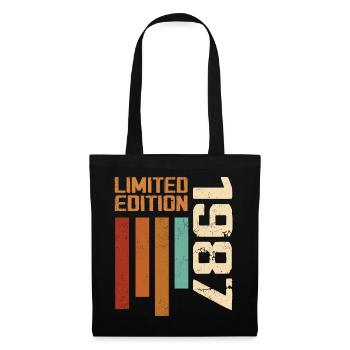 Vintage 1987 Cadeau d’anniversaire 1987 Retro 1987 - Sac en tissu - noir - Devant