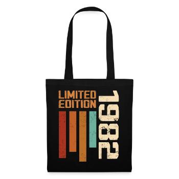 Jahrgang 1982 Retro 1982 Geburtstagsgeschenk - Stoffbeutel - Schwarz - Vorne