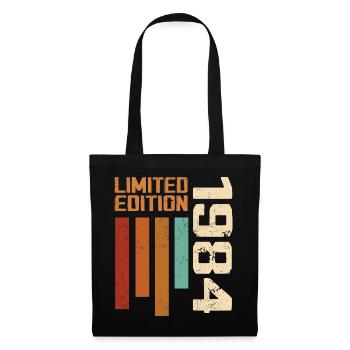 Jahrgang 1984 Retro 1984 Geburtstagsgeschenk - Stoffbeutel - Schwarz - Vorne