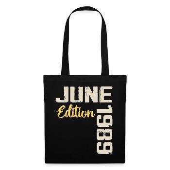 Né(e) en Juin 1989 Cadeau Juin 1989 Anniversaire - Sac en tissu - noir - Devant