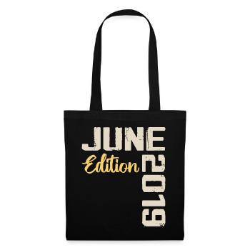 Born in June 2019 Gift June 2019 Birthday - Tote Bag - black - Front