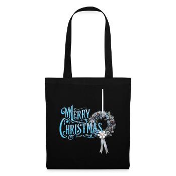 Joyeux Noël neige Noël Vacances - Sac en tissu - noir - Devant