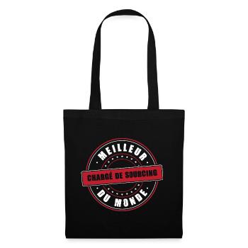 Meilleur chargé de sourcing profession métier - Sac en tissu - noir - Devant