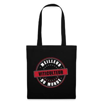 Meilleur viticulteur profession métier humour - Sac en tissu - noir - Devant