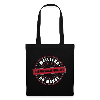 Meilleur responsable qualité profession métier - Sac en tissu - noir - Devant