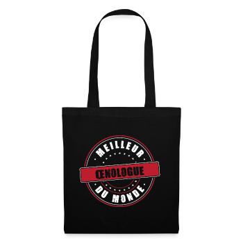 Meilleur oenologue profession métier humour - Sac en tissu - noir - Devant