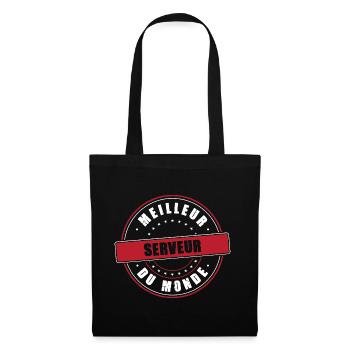 Meilleur serveur profession métier humour - Sac en tissu - noir - Devant