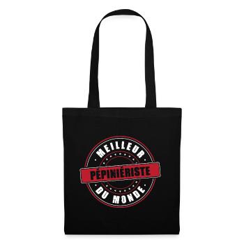 Meilleur pépiniériste profession métier humour - Sac en tissu - noir - Devant