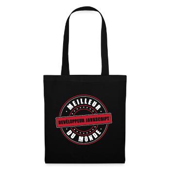Meilleur développeur javascript profession métier - Sac en tissu - noir - Devant
